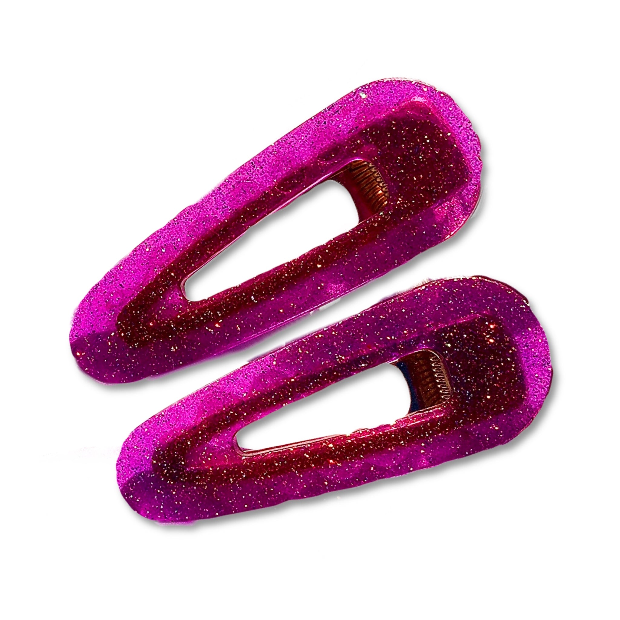 Rosé Glitter Jelly Clip Set
