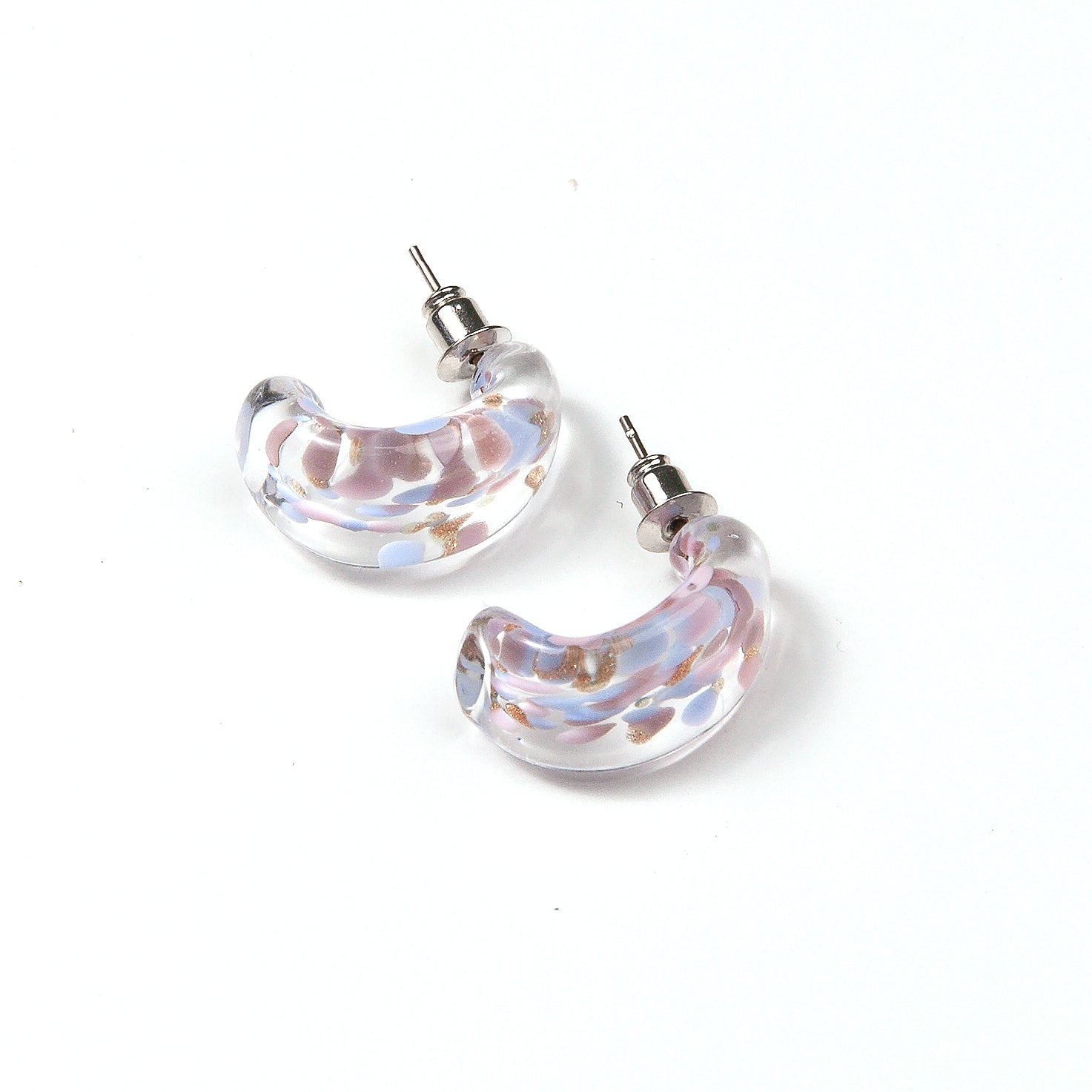 Moonlight Sparkle Crescent Earrings