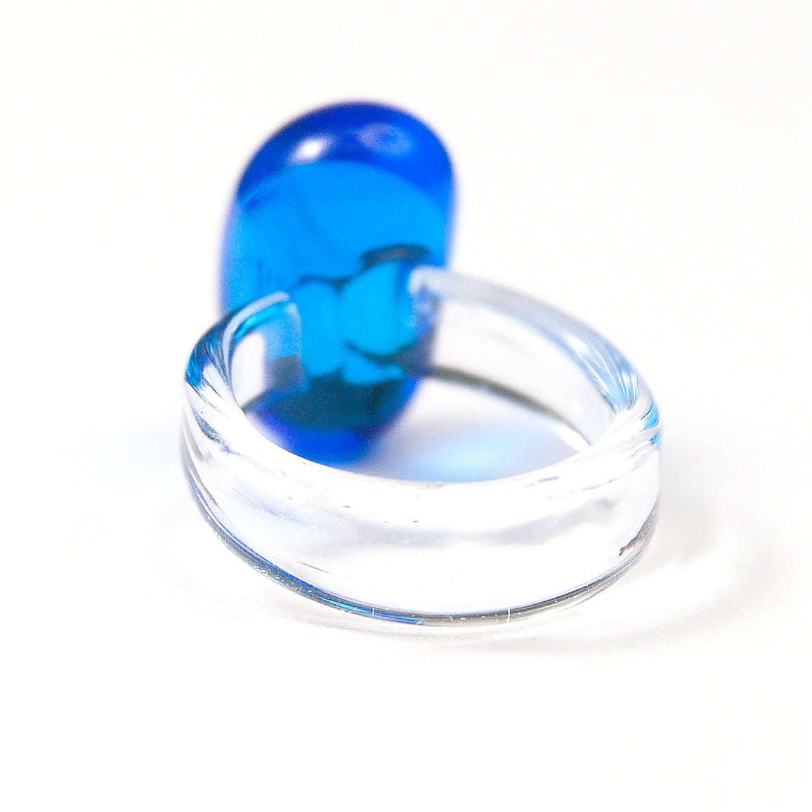 Aqua Blue Jelly Bean Ring