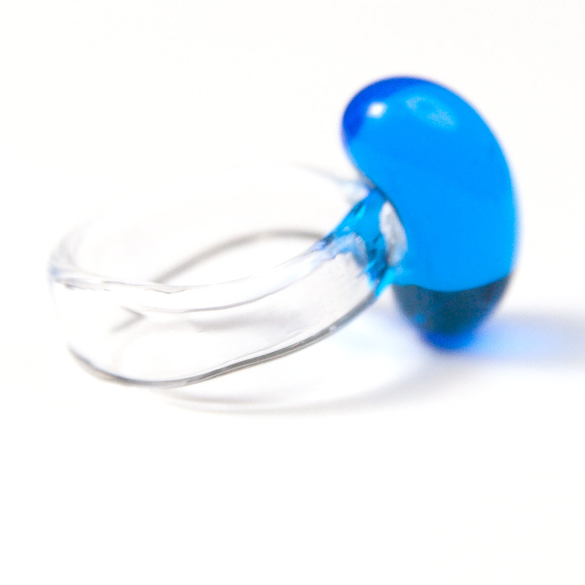 Aqua Blue Jelly Bean Ring