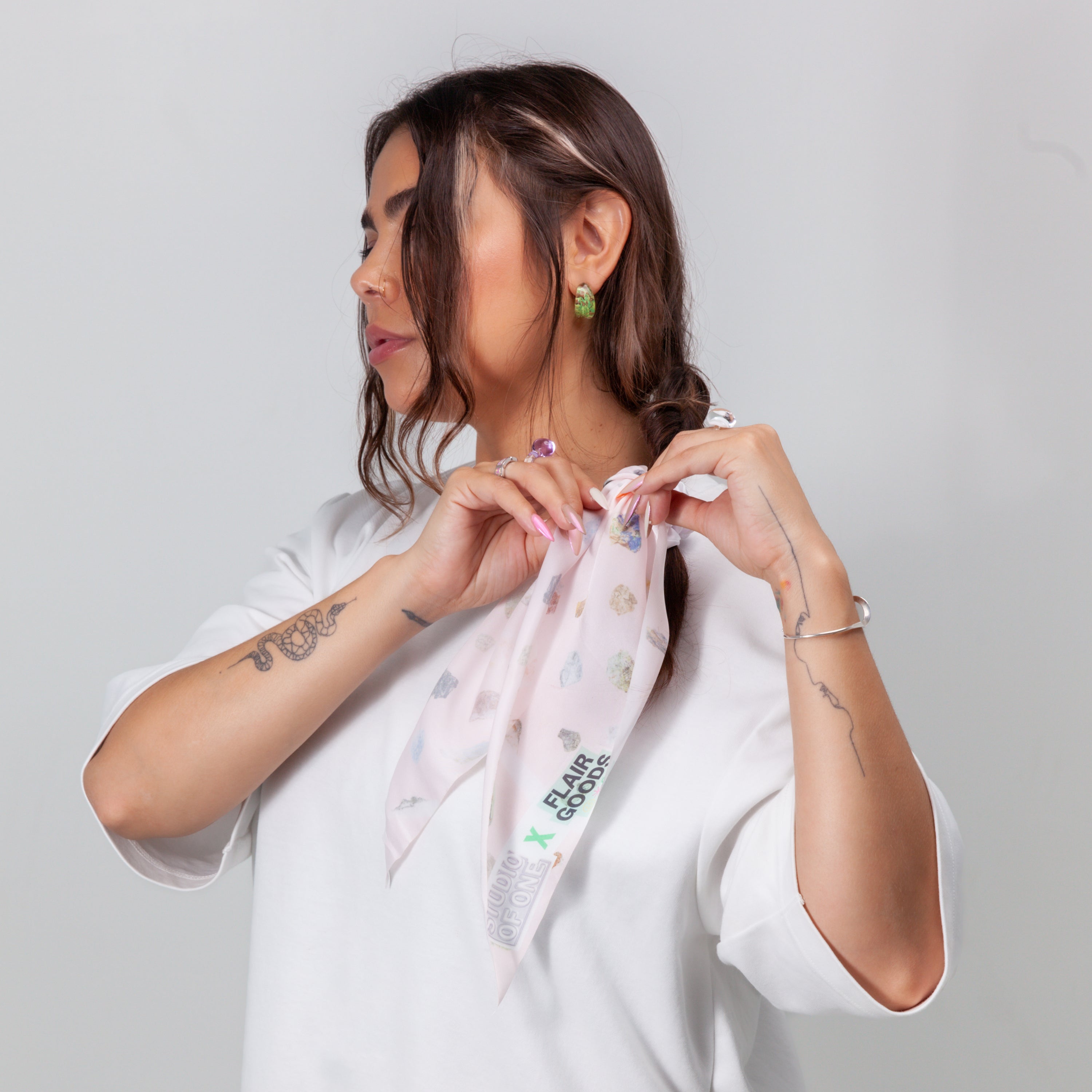 Studio of One Collab Scrunchie Scarf in "I Failed Geology"